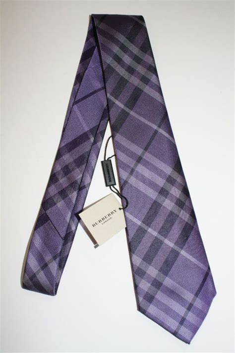 burberry purple tie and square